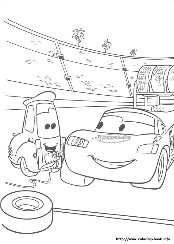Plansa de colorat cu Cars pixar 224 140